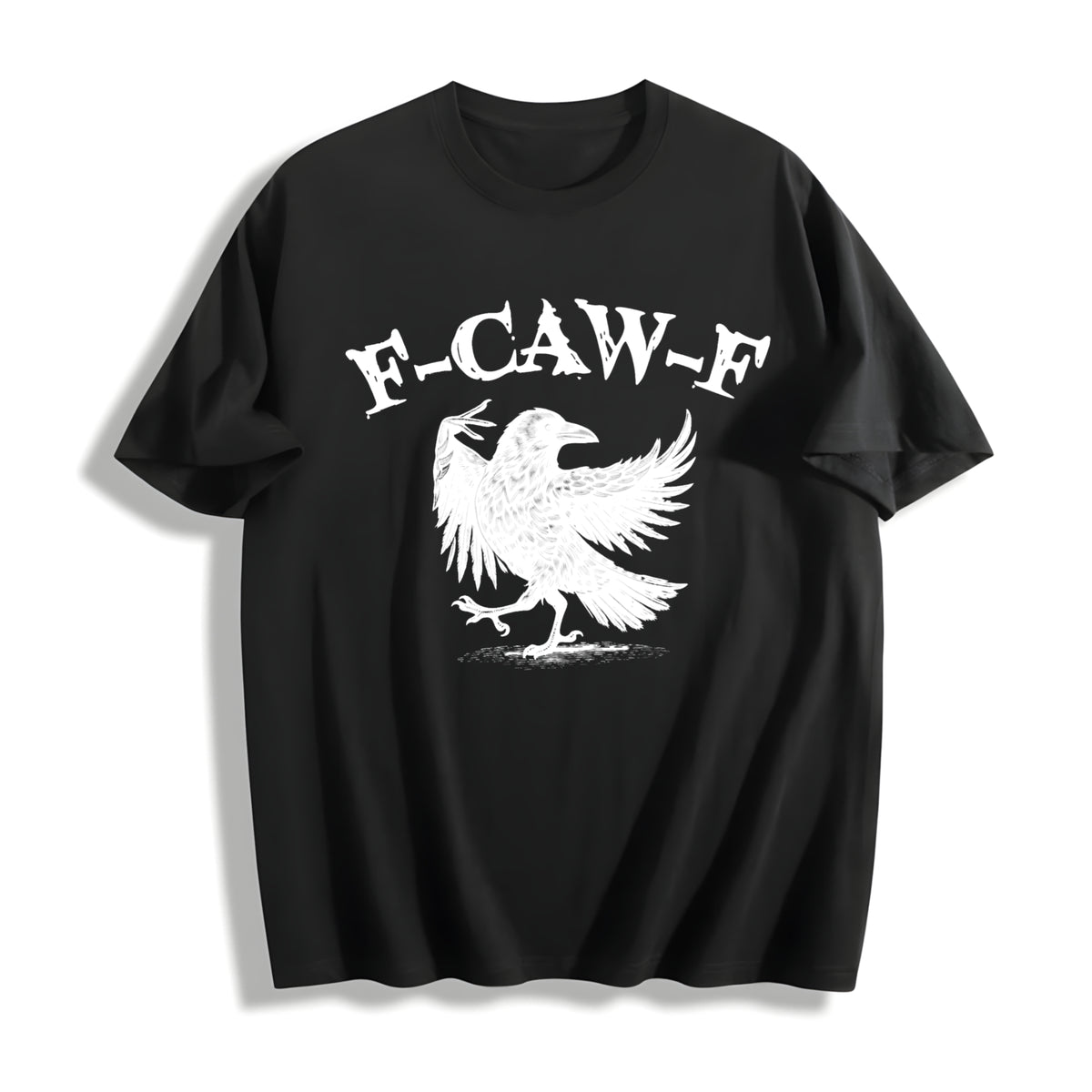Crow F-caw-f Cotton T-Shirt in Black