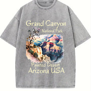 Grand Canyon National Park Vintage Washed T-Shirt in Gray