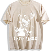 I Have Rabies Vintage Washed T-Shirt in Beige