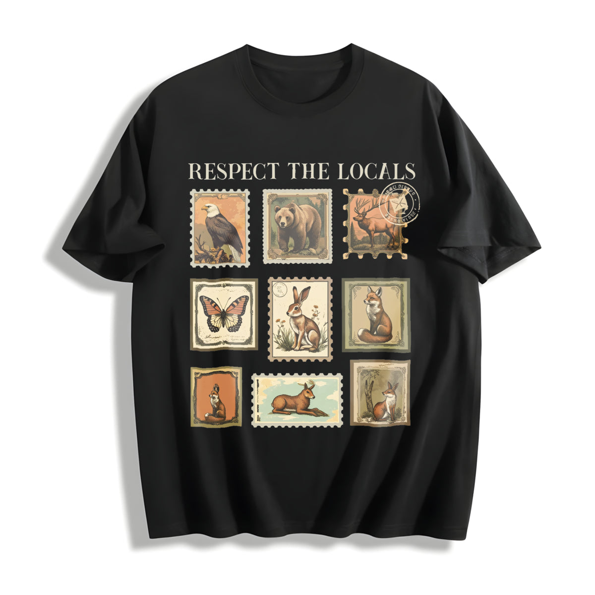 Respect the Local Wildlife Cotton T-Shirt in Black