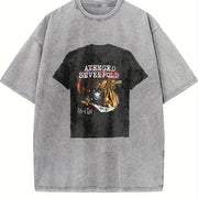 Avenged sevenfold City of Evil for Gothic Fans Heavy Metal vintage washed oversized T-shirt in Gray