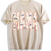 Farm Mama Country Mom Vintage Washed T-Shirt in Beige