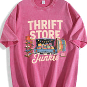 Thrift Store a for Secondhand Enthusiasts Vintage Washed T-Shirt in Red