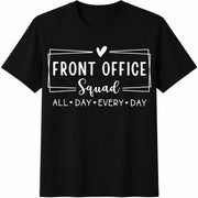 Front Office Squad Cotton T-Shirt in Black