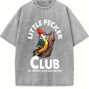Little Pecker Club Big Dents Vintage Washed T-Shirt in Gray