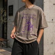 I Heard You Like Bad Girls Vintage Washed T-Shirt in Brown
