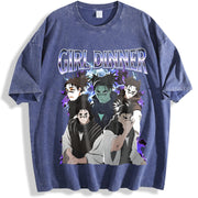 Jujutsu Kaisen Choso Anime vintage washed oversized T-shirt in Blue
