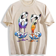 67 Soccer Vintage Washed T-Shirt in Beige