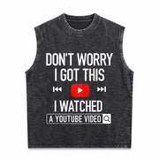 DIY Mechanic Engineer Garage Humor Father's Day Dad Family Vintage Washed Tank Top in Black