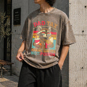 Dad Tax Fathers Day Vintage Washed T-Shirt in Brown