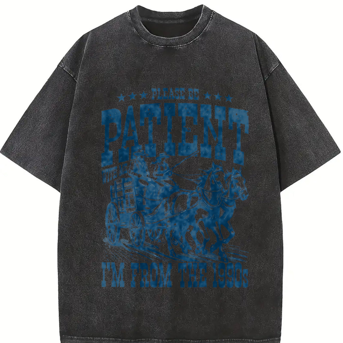 Retro I'm from the 1900s Vintage Washed T-Shirt in Black