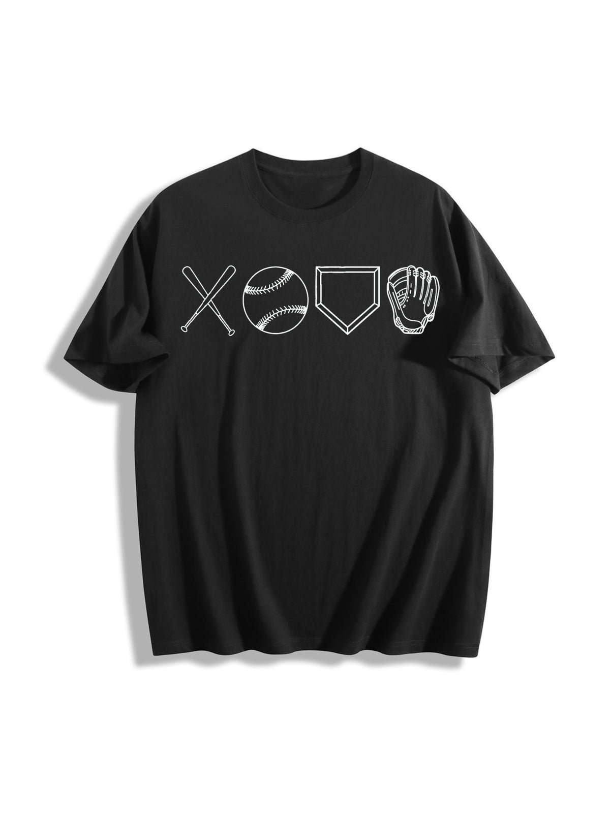 Baseball Tis the Season Baseball Mom Baseball Game Day Cotton T-Shirt in Black