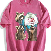 Three Raccoons Diet Dr Pepper vintage washed oversized T-shirt in Red