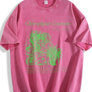 Spider Plant Chlorophytum Comosum Vintage Washed T-Shirt in Red