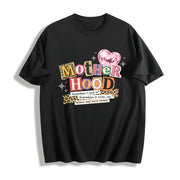 ✊🏾 Mom's MotherHood Cotton T-Shirt in Black