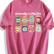 Counselor School Counselor Vintage Washed T-Shirt in Red