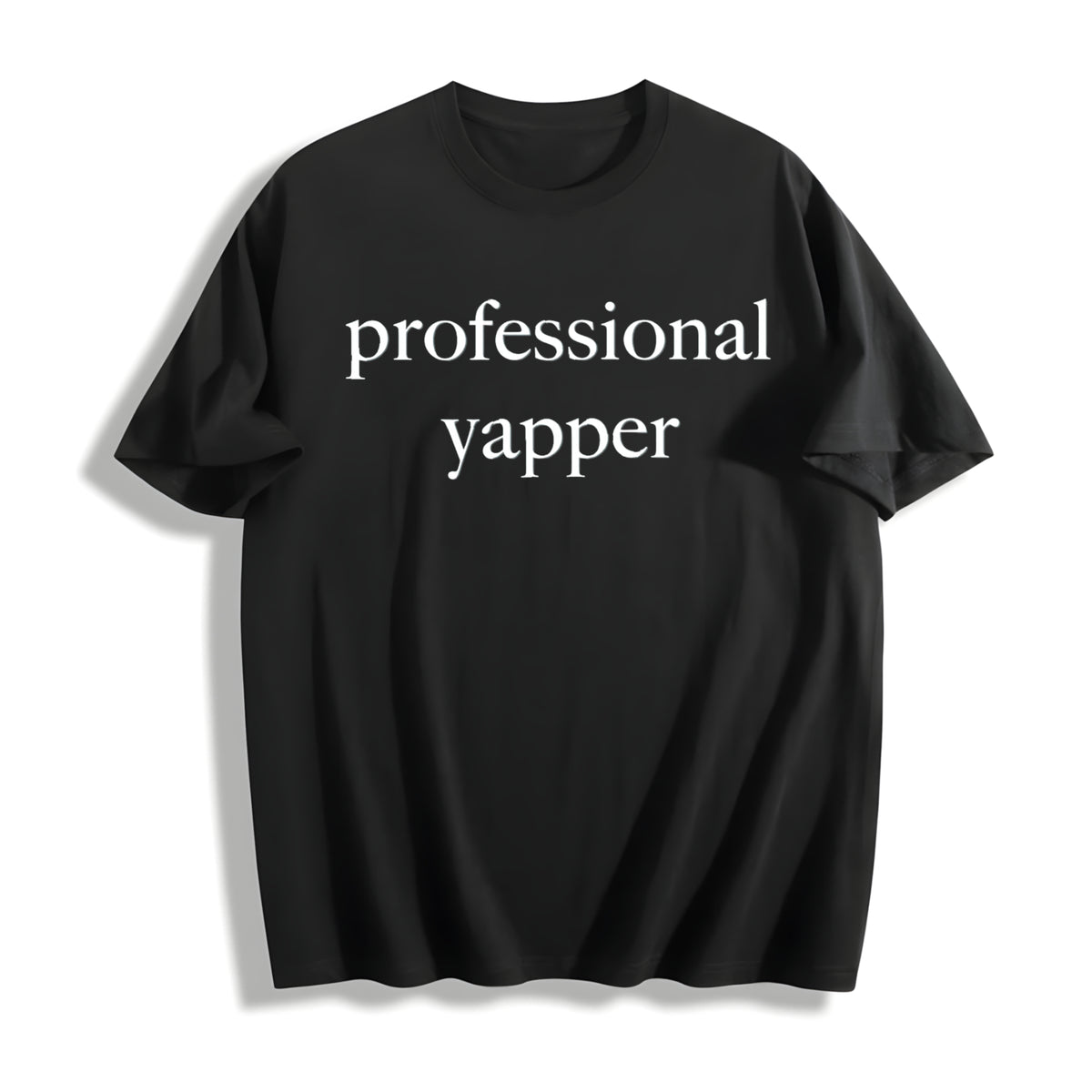 Professional Yapper Cotton T-Shirt in Black
