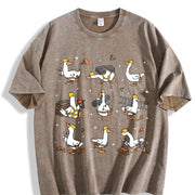 Silly Goose Roofer Vintage Washed T-Shirt in Brown