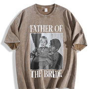 Father of the Bride Vintage Washed T-Shirt in Brown