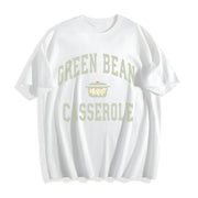 Green Bean Casserole Cotton T-Shirt in White