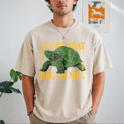 Turtle I Got That Dog in Me Vintage Washed T-Shirt in Beige
