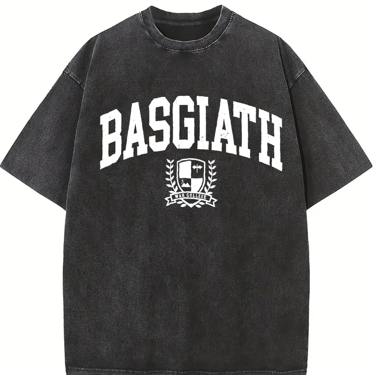 Basgiath War College Vintage Washed T-Shirt in Black