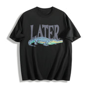Later Gator 90s Retro Cotton T-Shirt in Black