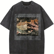 I Run a Tight Shipwreck Vintage Washed T-Shirt in Black