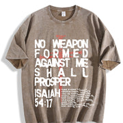 No Weapon Christian Vintage Washed T-Shirt in Brown