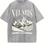Retro Velaris Bookish Vintage Washed T-Shirt in Gray