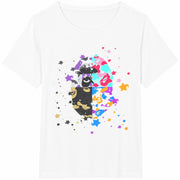Us College Sta Multicolor Camo Ape Head Star Cotton T-Shirt in White