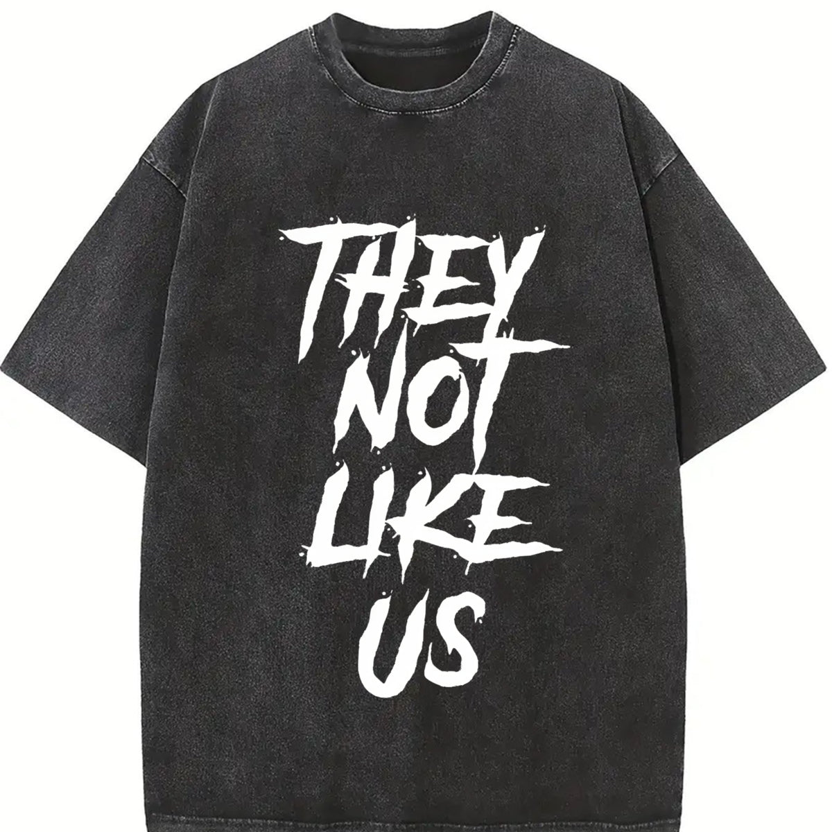 They Don't Like Us Vintage Washed T-Shirt in Black