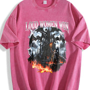 Loud Win Dragon 90s Vintage Washed T-Shirt in Red