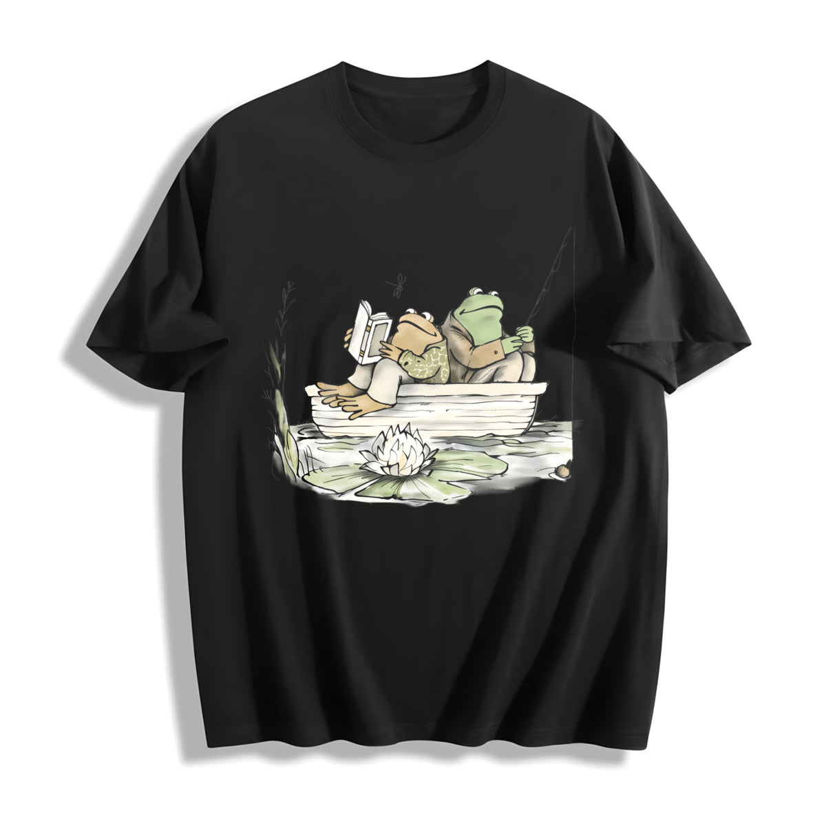 Frog 90s Retro Toad Cotton T-Shirt in Black