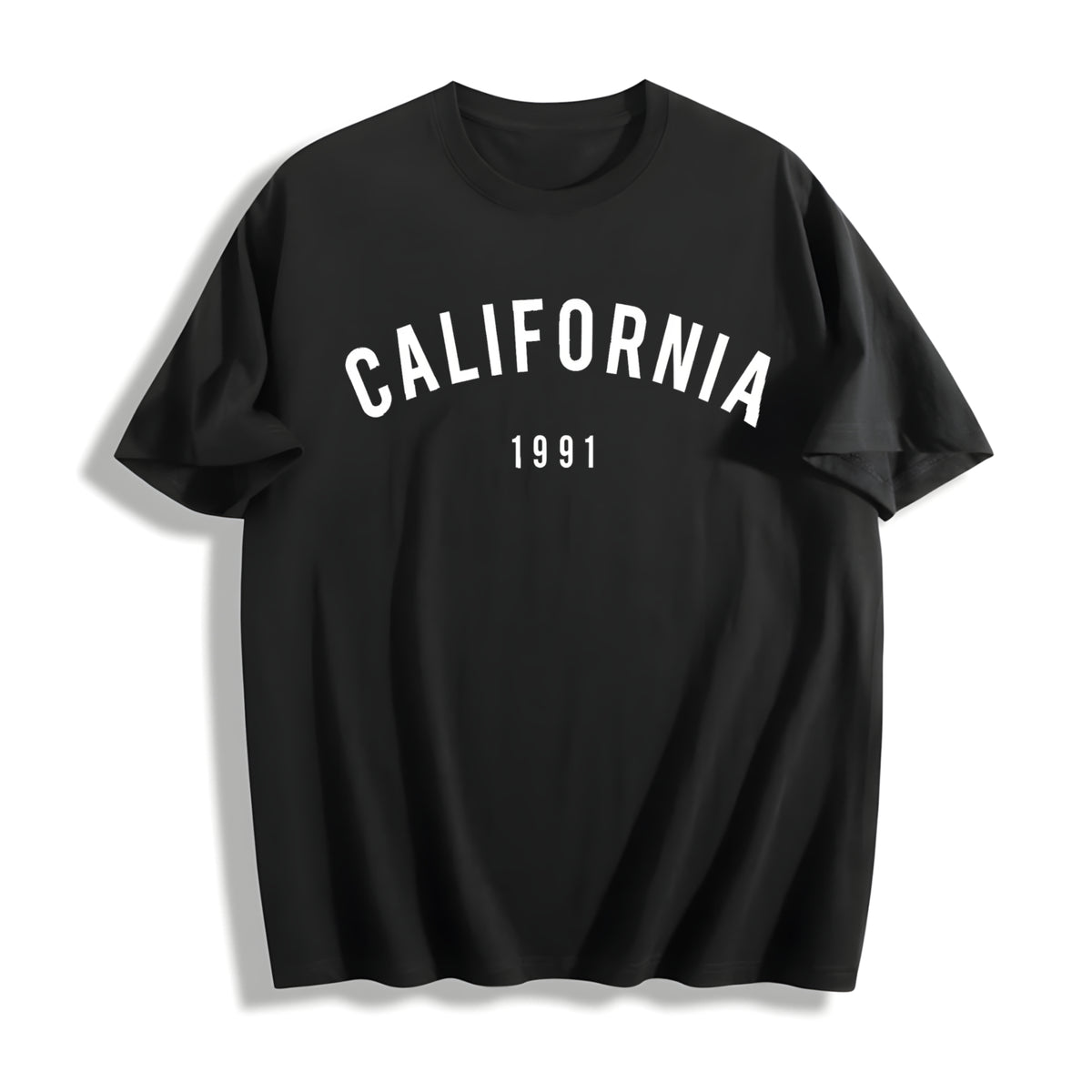 California 1991 Stretch Cotton T-Shirt in Black