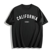 California 1991 Stretch Cotton T-Shirt in Black