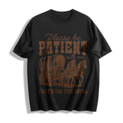 Please Be Patient with Me I'm from the 1900s Cotton T-Shirt in Black