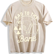 Rad Tech Radiology Radiologist X-ray Tech Rad To The Bone vintage washed oversized T-shirt in Beige