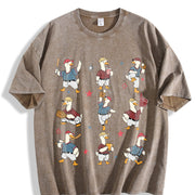 Silly Goose Baseball Vintage Washed T-Shirt in Brown