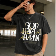 God Has a Plan Vintage Washed T-Shirt in Black