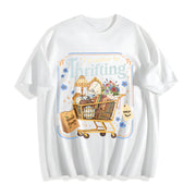 I'd Rather Be Thrifting Cotton T-Shirt in White