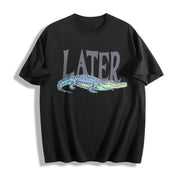 Later Gator 90s Cotton T-Shirt in Black