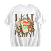 Meme I Eat Cement Weird Cotton T-Shirt in White