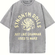 Rolls Just Like Grandma Used to Make Vintage Washed T-Shirt in Gray