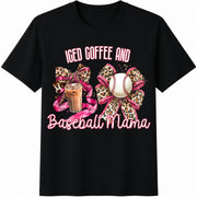 Baseball Moms Club Cotton T-Shirt in Black