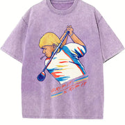 John Daly Golf of America 4th of July Vintage Washed T-Shirt in Purple