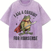 I Am a Conduit for Nonsense Vintage Washed T-Shirt in Purple
