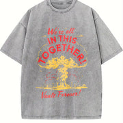 We're All in This Together Vintage Washed T-Shirt in Gray