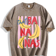 That’s Bananas Fruit Food Pun Retro Banana Vintage Washed T-Shirt in Brown