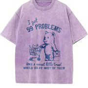 99 Problems and a Sweet Little Treat Would Solve Most Of Vintage Washed T-Shirt in Purple